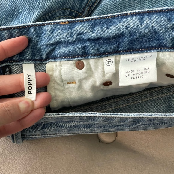 GRLFRND Poppy in Good Luck Charm Medium Blue Wash Denim Jean Short High Rise 29 - Picture 3 of 10